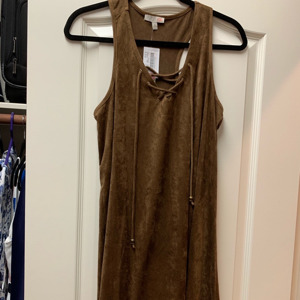 Brown Suede Dress